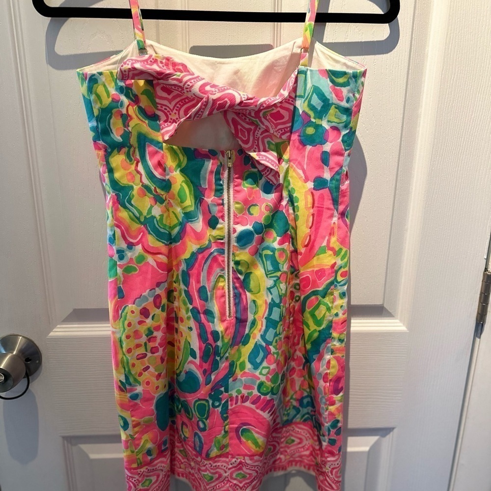 Lilly Pulitzer Shelli Serene Blue Big Escapade Engineered Tie Back 00 - Picture 2 of 8